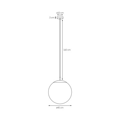 Sufitowa lampa wisząca Alur L z mlecznym szklanym kloszem szczotkowany tytan KASPA