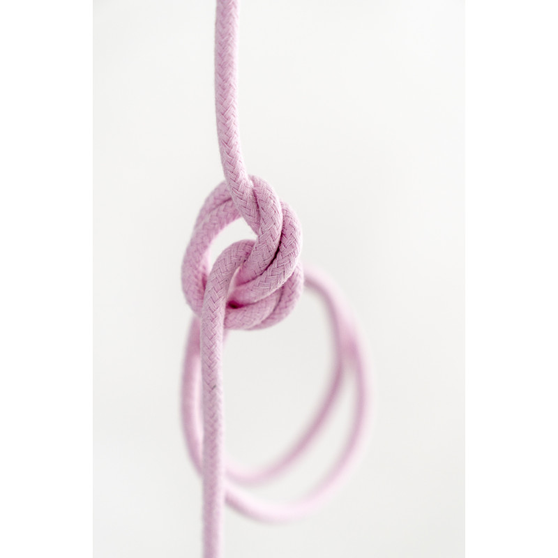 Kabel w oplocie bawełnianym B08 różowy kwarc dwużyłowy 2x0.75