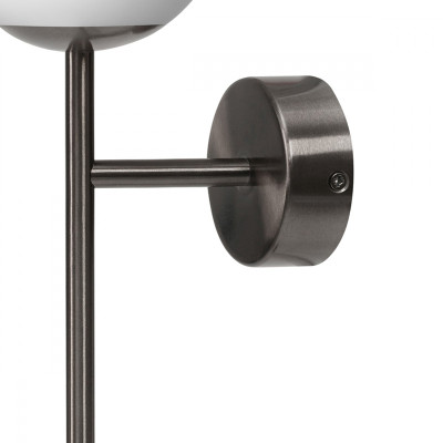 Astra Deco wall lamp with an opal lampshade brushed titanium KASPA