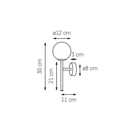 Lampa ścienna Astra Deco Kinkiet z mlecznym kloszem szczotkowany tytan KASPA