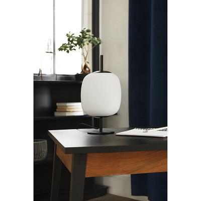 Lampa stołowa EPLI MINI ST czarna z małym białym kloszem UMMO