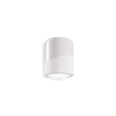 Ceramic PI Bianco Grezzo spot lamp 8.5 cm diameter white Ferroluce