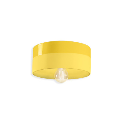 PI Giallo Limone ceramic ceiling lamp with a diameter of 25 cm yellow Ferroluce