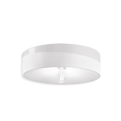 PI Bianco Grezzo ceramic ceiling lamp with a diameter of 40 cm white Ferroluce