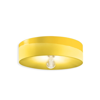 PI Giallo Limone ceramic ceiling lamp with a diameter of 40 cm yellow Ferroluce