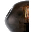 Szklana lampa stojąca AVIA dymne nieregularne szkło i chromowane detale KASPA