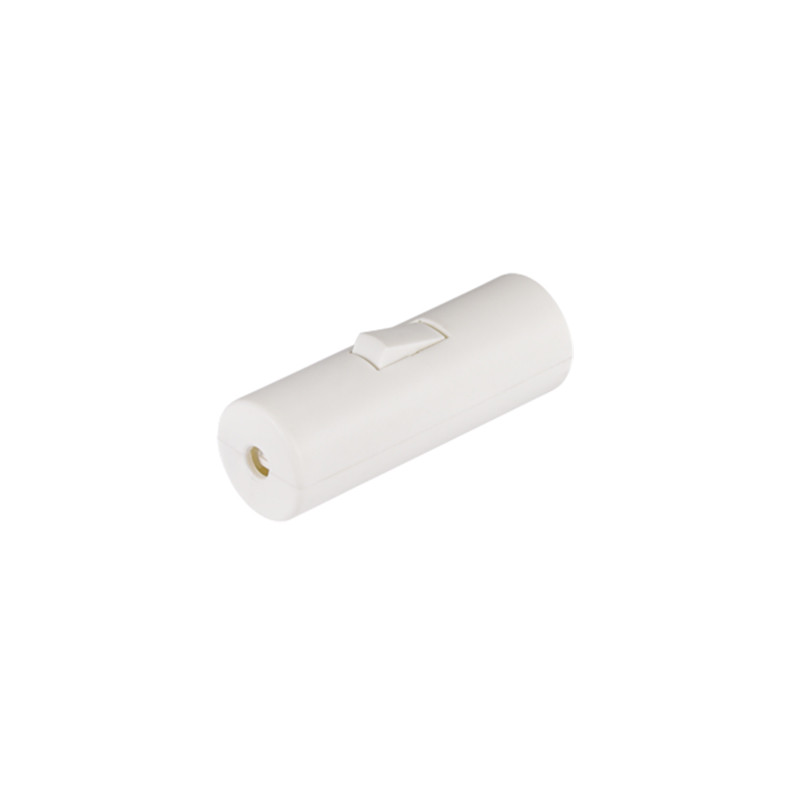 Plastikowy włącznik światła - jednobiegunowy biały KOLOROWE KABLE