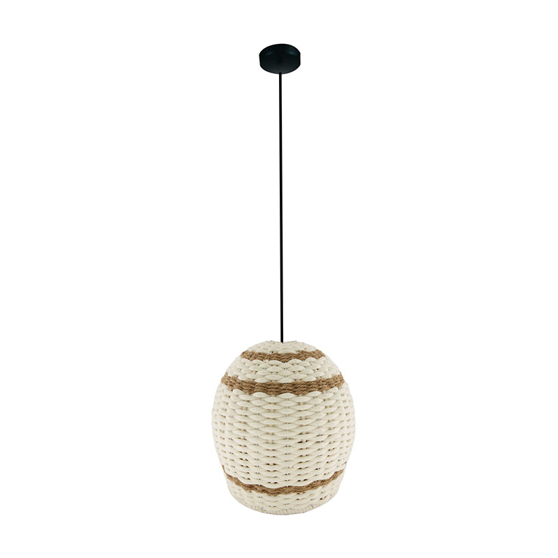 White pendant lamp Cotton with cotton shade Dijk