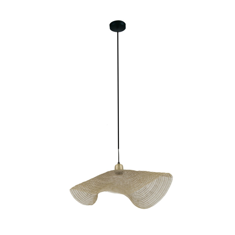 Gold pendant lamp Chain with metal shade Dijk