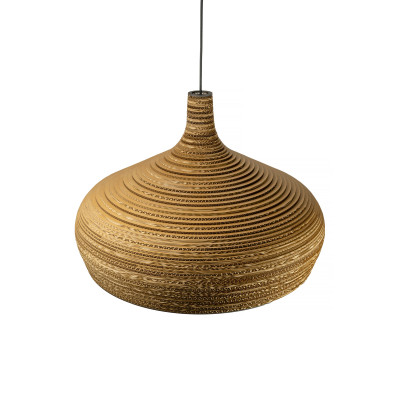 Sufitowa lampa wisząca z tektury DOME 70 lampa ekologiczna SOOA