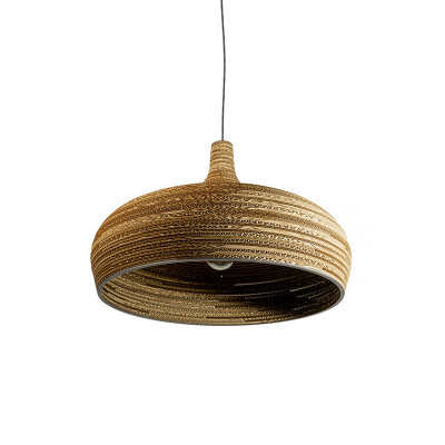 Sufitowa lampa wisząca z tektury DOME 70 lampa ekologiczna SOOA