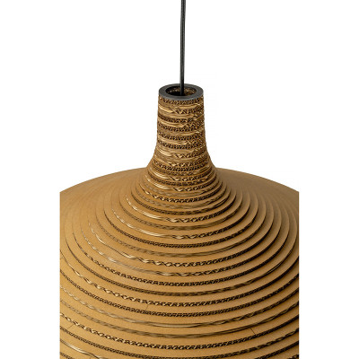 Sufitowa lampa wisząca z tektury DOME 70 lampa ekologiczna SOOA