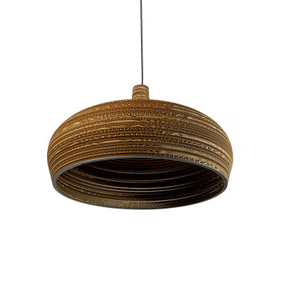 Sufitowa lampa wisząca z tektury DOME 60 lampa ekologiczna SOOA