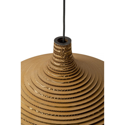 Ceiling white hanging lamp from cardboard DOME 60 ecological lamp SOOA
