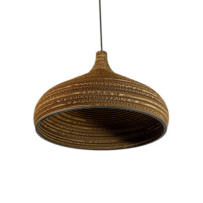 Sufitowa lampa wisząca z tektury CONE XL lampa ekologiczna SOOA