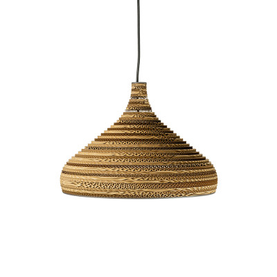 Sufitowa lampa wisząca z tektury CONE L lampa ekologiczna SOOA