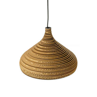 Sufitowa lampa wisząca z tektury CONE L lampa ekologiczna SOOA