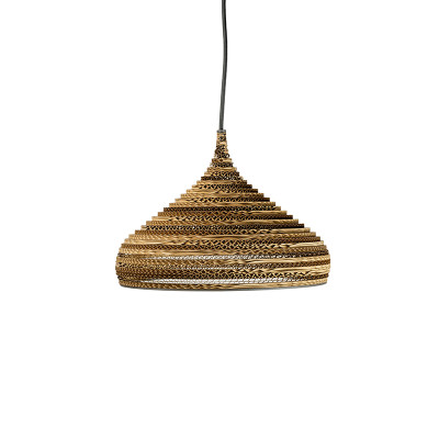 Sufitowa lampa wisząca z tektury CONE M lampa ekologiczna SOOA