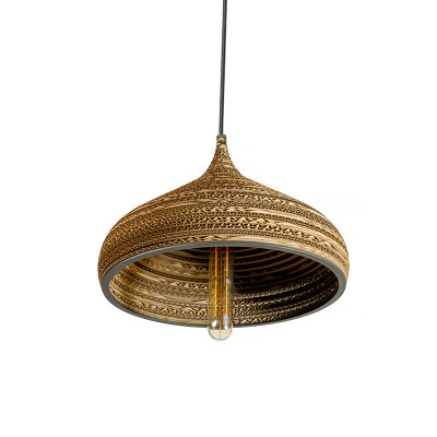 Sufitowa lampa wisząca z tektury CONE M lampa ekologiczna SOOA