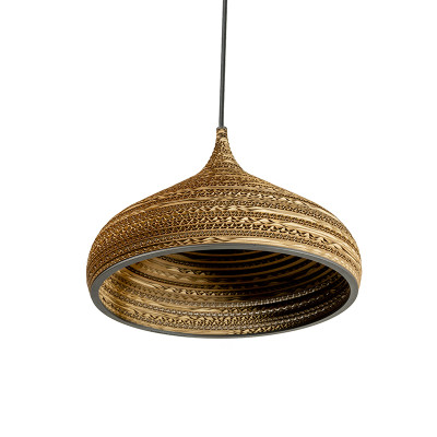 Sufitowa lampa wisząca z tektury CONE M lampa ekologiczna SOOA