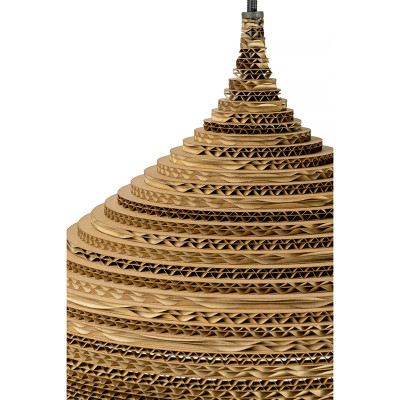 Sufitowa lampa wisząca z tektury CONE M lampa ekologiczna SOOA