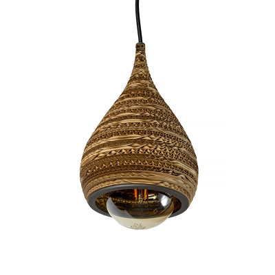 Ceiling hanging lamp made of cardboard CONE XS ecological lamp SOOA