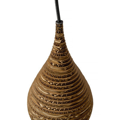 Ceiling hanging lamp made of cardboard CONE XS ecological lamp SOOA
