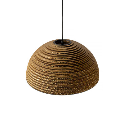 Sufitowa lampa wisząca z tektury HEMISPHERE 45 lampa ekologiczna SOOA