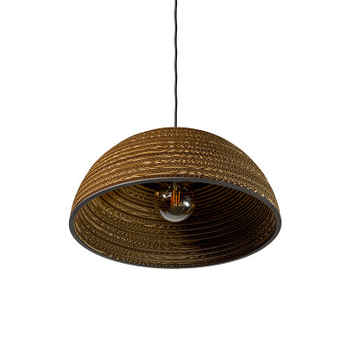 Sufitowa lampa wisząca z tektury HEMISPHERE 45 lampa ekologiczna SOOA