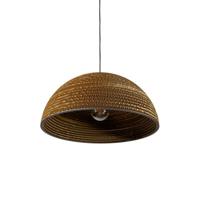 Sufitowa lampa wisząca z tektury HEMISPHERE 55 lampa ekologiczna SOOA
