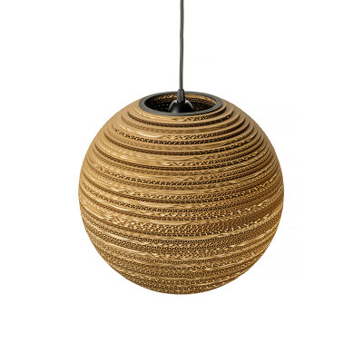 Sufitowa lampa wisząca z tektury SFERA 35 lampa ekologiczna SOOA