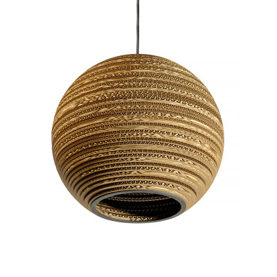 Sufitowa lampa wisząca z tektury SFERA 35 lampa ekologiczna SOOA