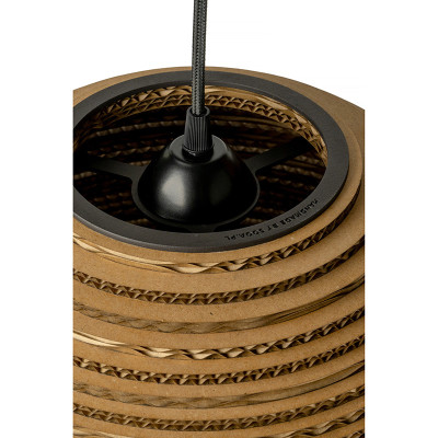 Sufitowa lampa wisząca z tektury SFERA 35 lampa ekologiczna SOOA
