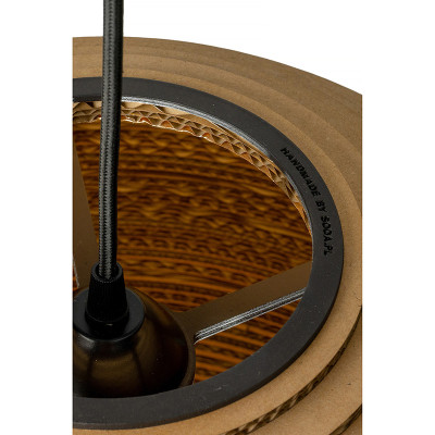 Sufitowa lampa wisząca z tektury SFERA 45 lampa ekologiczna SOOA