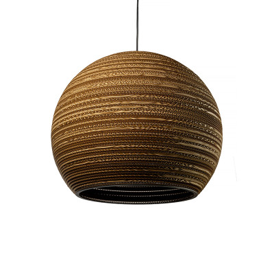 Sufitowa lampa wisząca z tektury SFERA 55 lampa ekologiczna SOOA