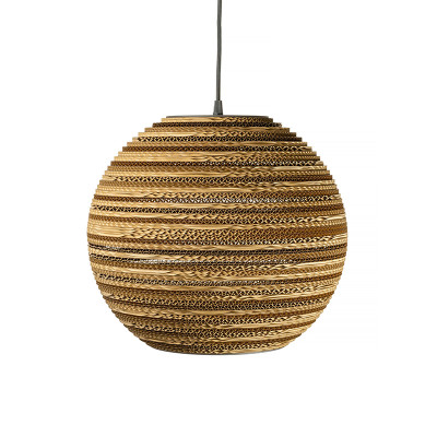 Sufitowa lampa wisząca z tektury SFERA 35 lampa ekologiczna SOOA
