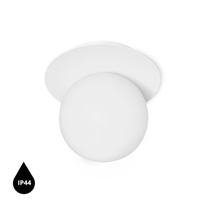 Wall lamp BORRA A modern sconce with white disk IP44 UMMO