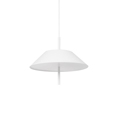 Lampa wisząca Sakosi A biała z tekstylnym abażurem UMMO