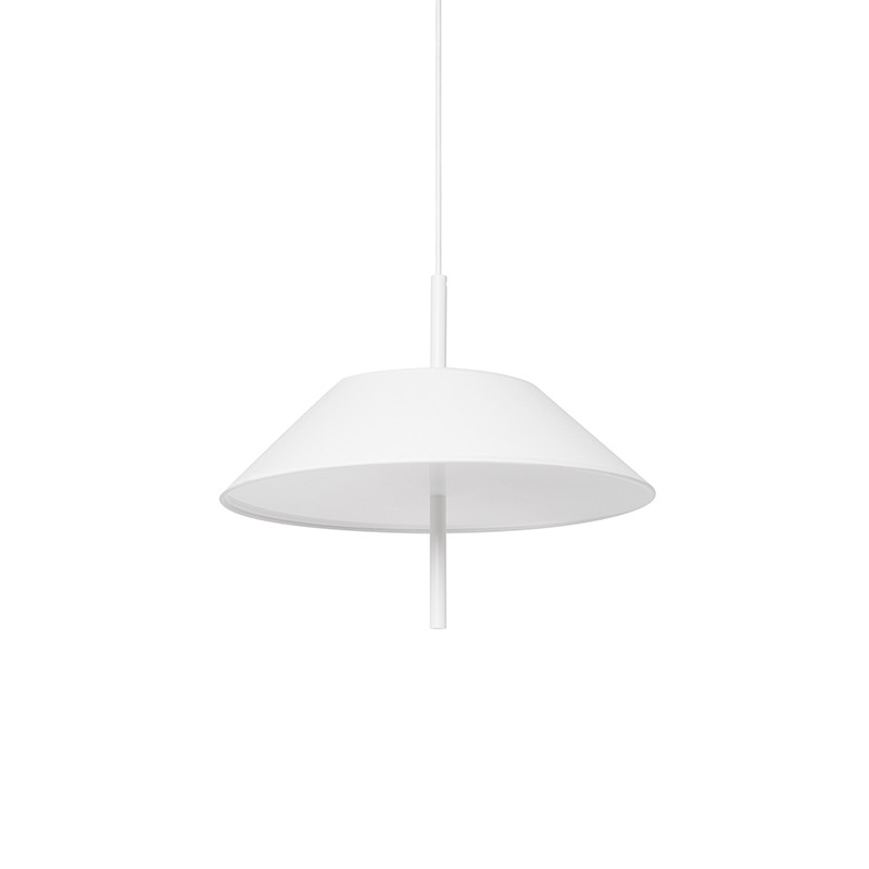 Lampa wisząca Sakosi A biała z tekstylnym abażurem UMMO