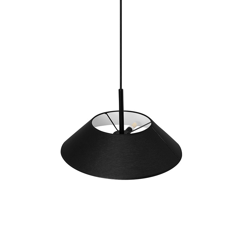 Lampa wisząca Sakosi A czarna z tekstylnym abażurem UMMO
