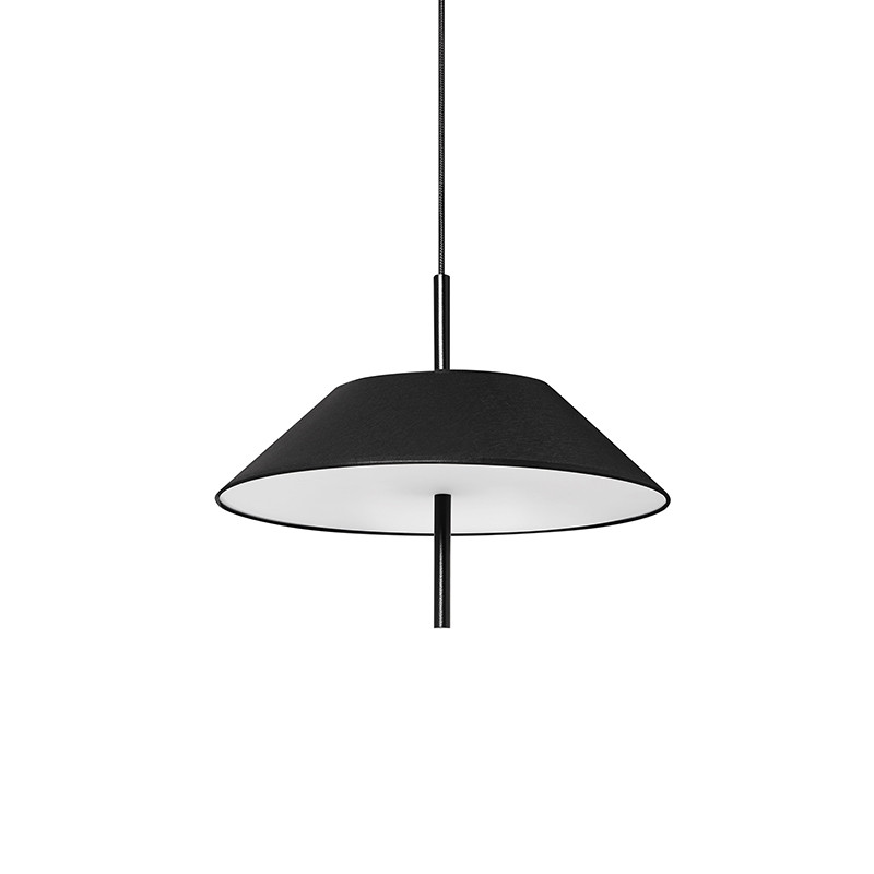 Lampa wisząca Sakosi B czarna z tekstylnym abażurem UMMO