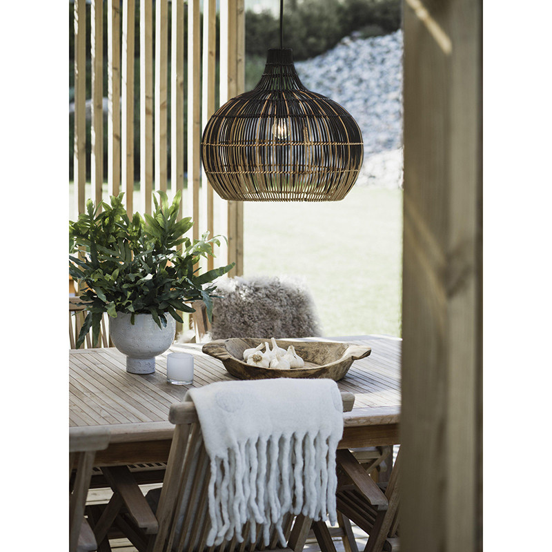 Rattanowa lampa wisząca Martha 38,5 cm z efektem ombre PR HOME