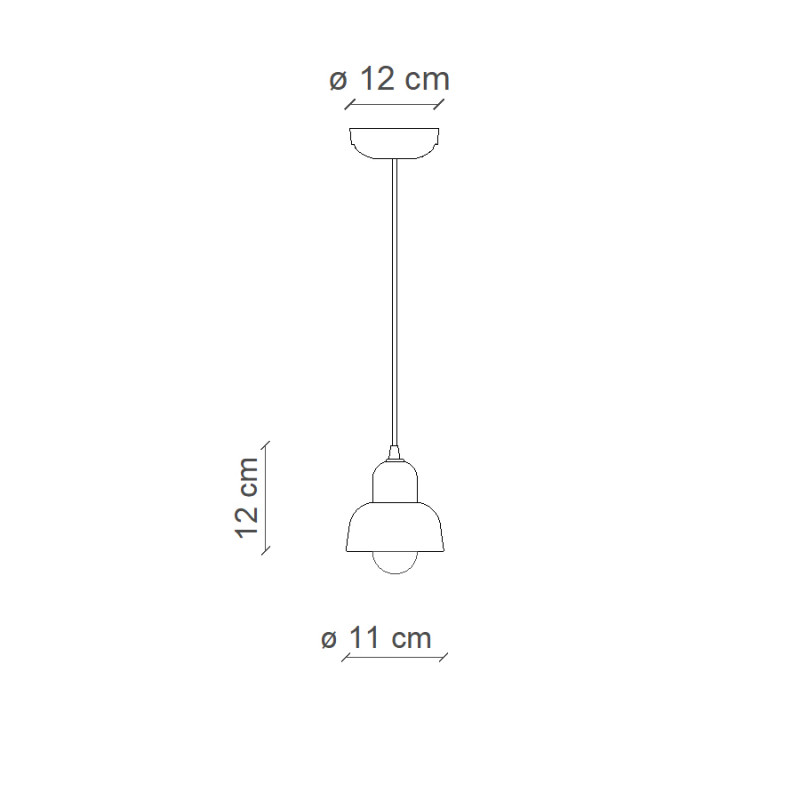 Ceramiczna lampa wisząca BERIMBAU Verde Salvia 11cm z zielonym kloszem Ferroluce