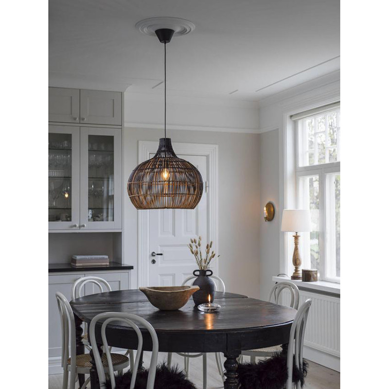 Rattanowa lampa wisząca Martha 38,5 cm z efektem ombre PR HOME