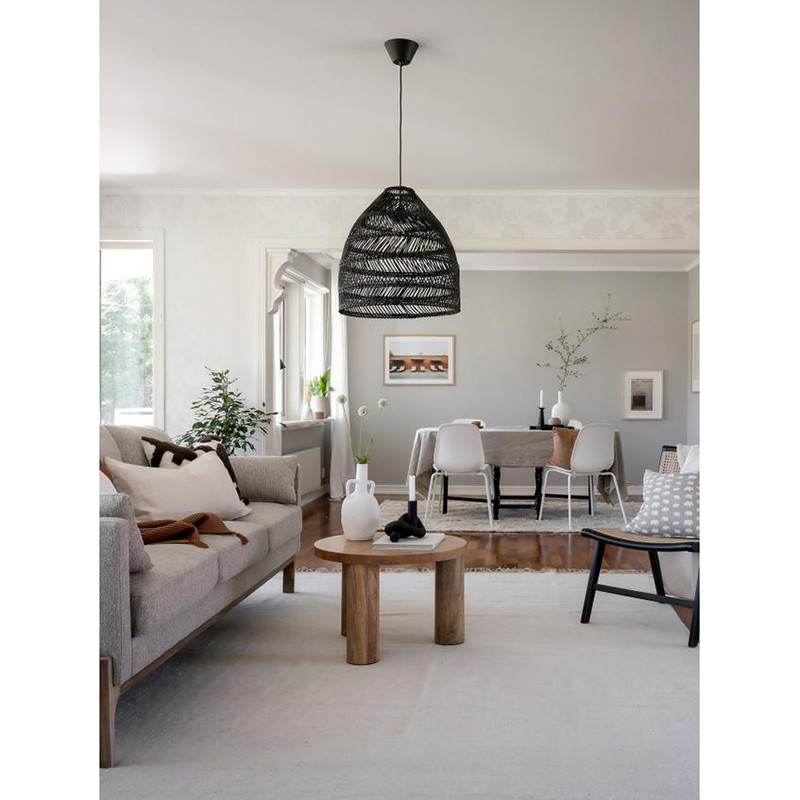Natural hanging lamp Maya 45 cm black PR HOME