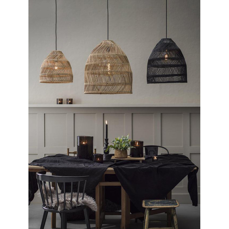 Naturalna lampa wisząca Maja 45 cm biała PR HOME