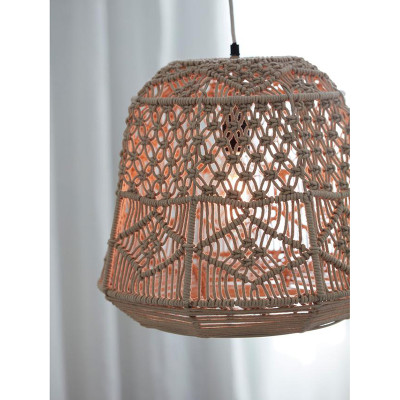 Lampa wisząca z makramy Jippie 40 cm beżowa PR HOME