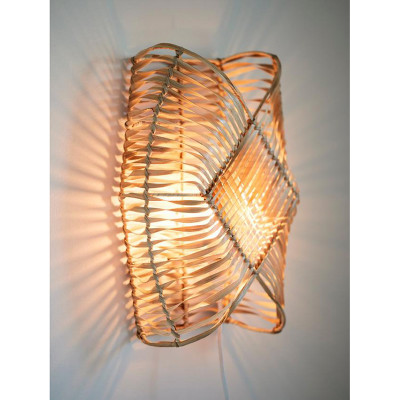 Rattanowy kinkiet boho Zyla 36 cm PR HOME