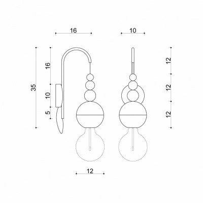 Lampa ścienna Loft Bala czerwony kinkiet KOLOROWE KABLE