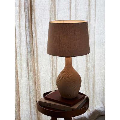 Lamp base Turi 45 cm from mango wood black PR HOME